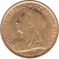 () Монета Великобритания 1896 год   ""   Золото (Au)  XF